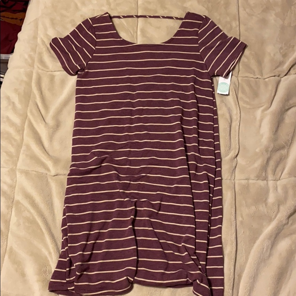 Stitch Fix purple stripe tshirt dress